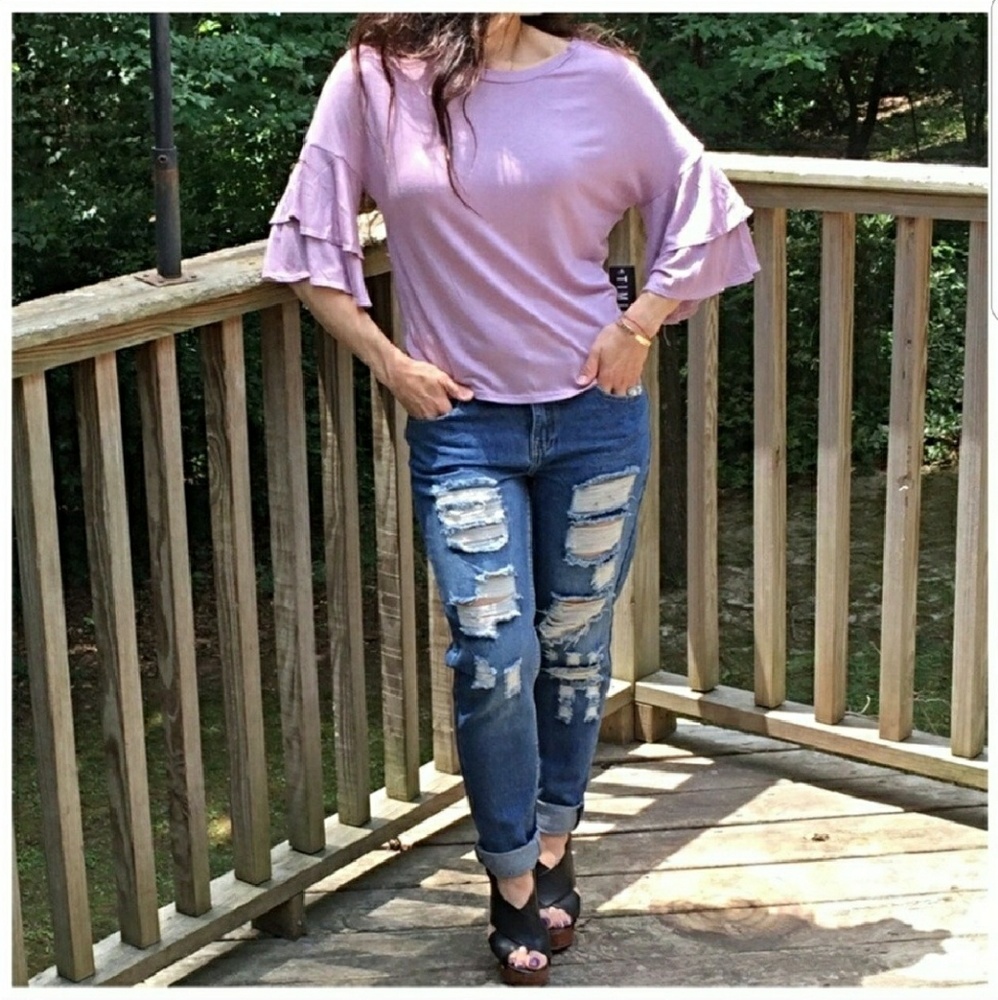 CLEARANCE! Bell Sleeved Top - Picture 6 of 6